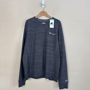 New with tags - CHAMPION - Men's Sweatshirt in Grey space stripe. XL